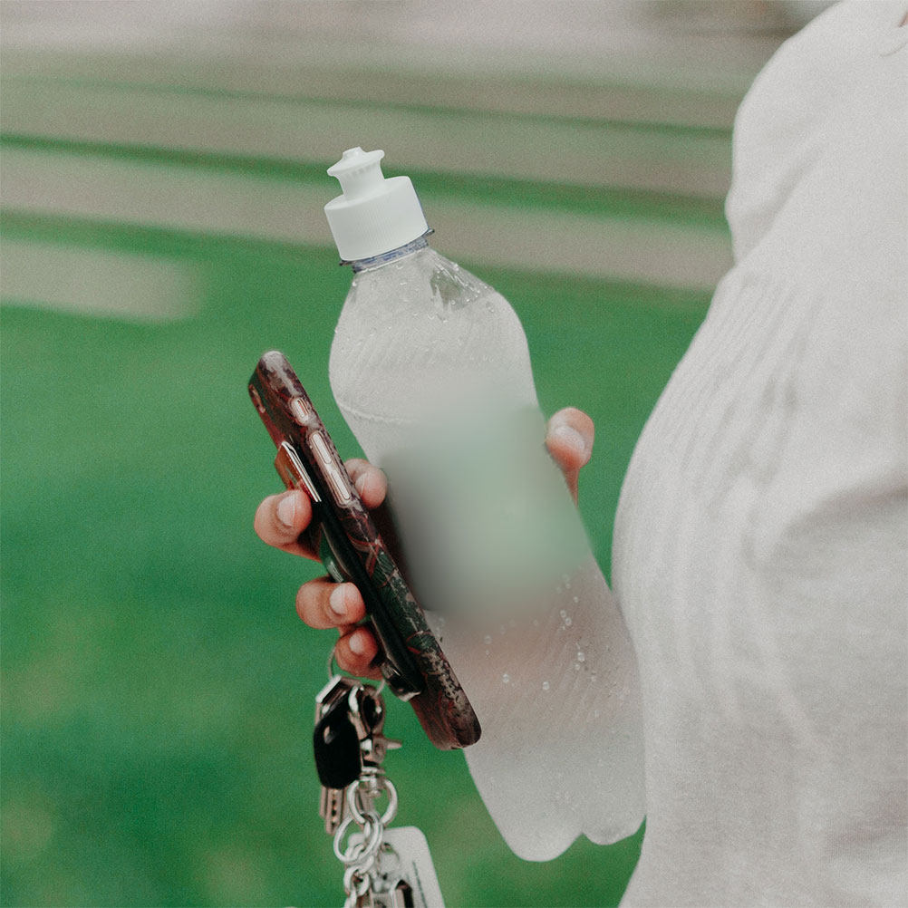 Outdoor Sport Glass Water Bottle - 30Pcs Sport Water Bottle Cap Push