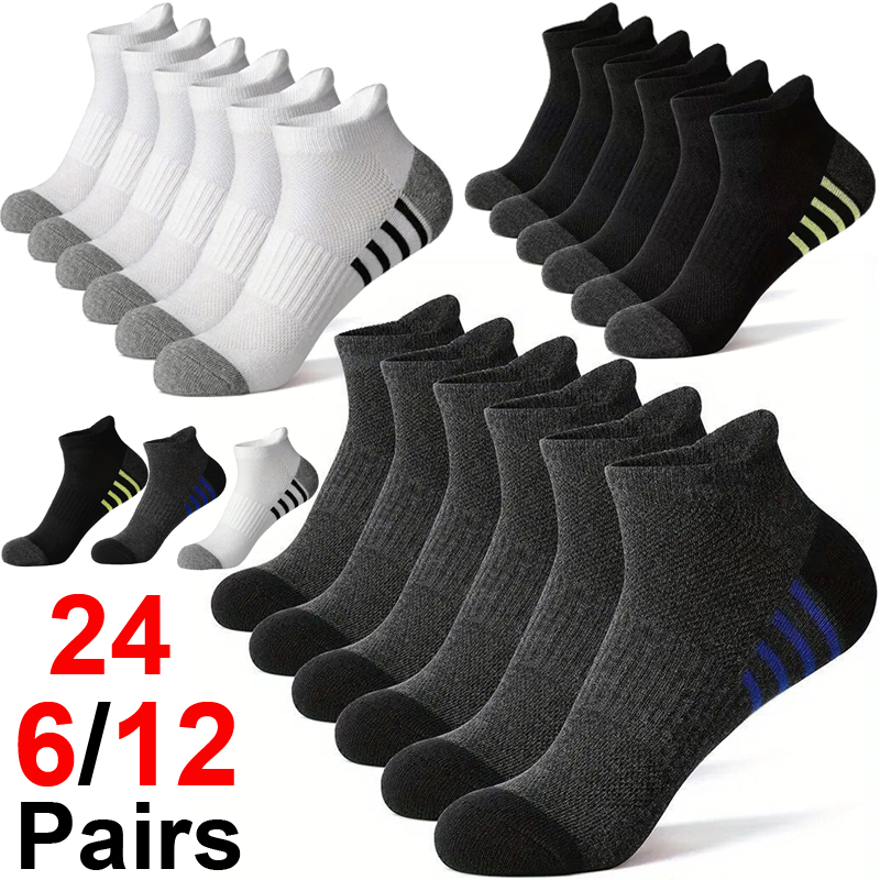 Outdoor Sport Hose - 12/24Pairs Men's Sports Socks Breathable Comfortable
