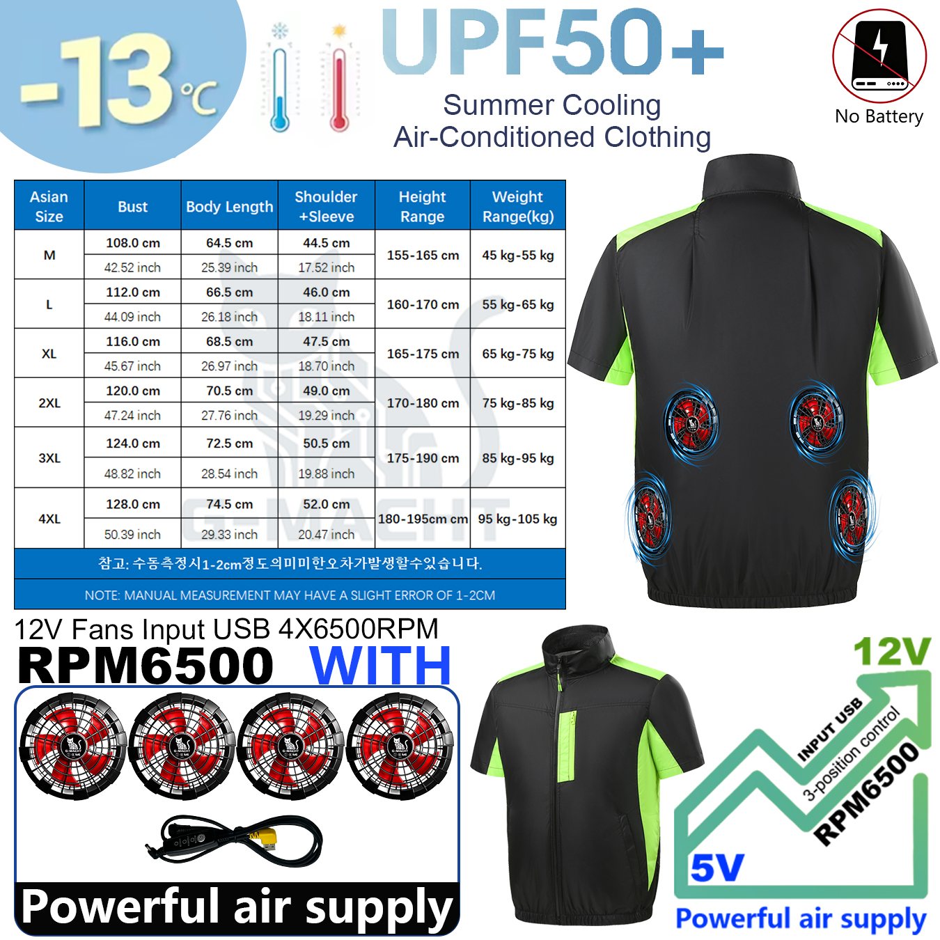 Summer 4 Fans Air Conditioning - огляд і ціна Outdoor Sport Windbreaker