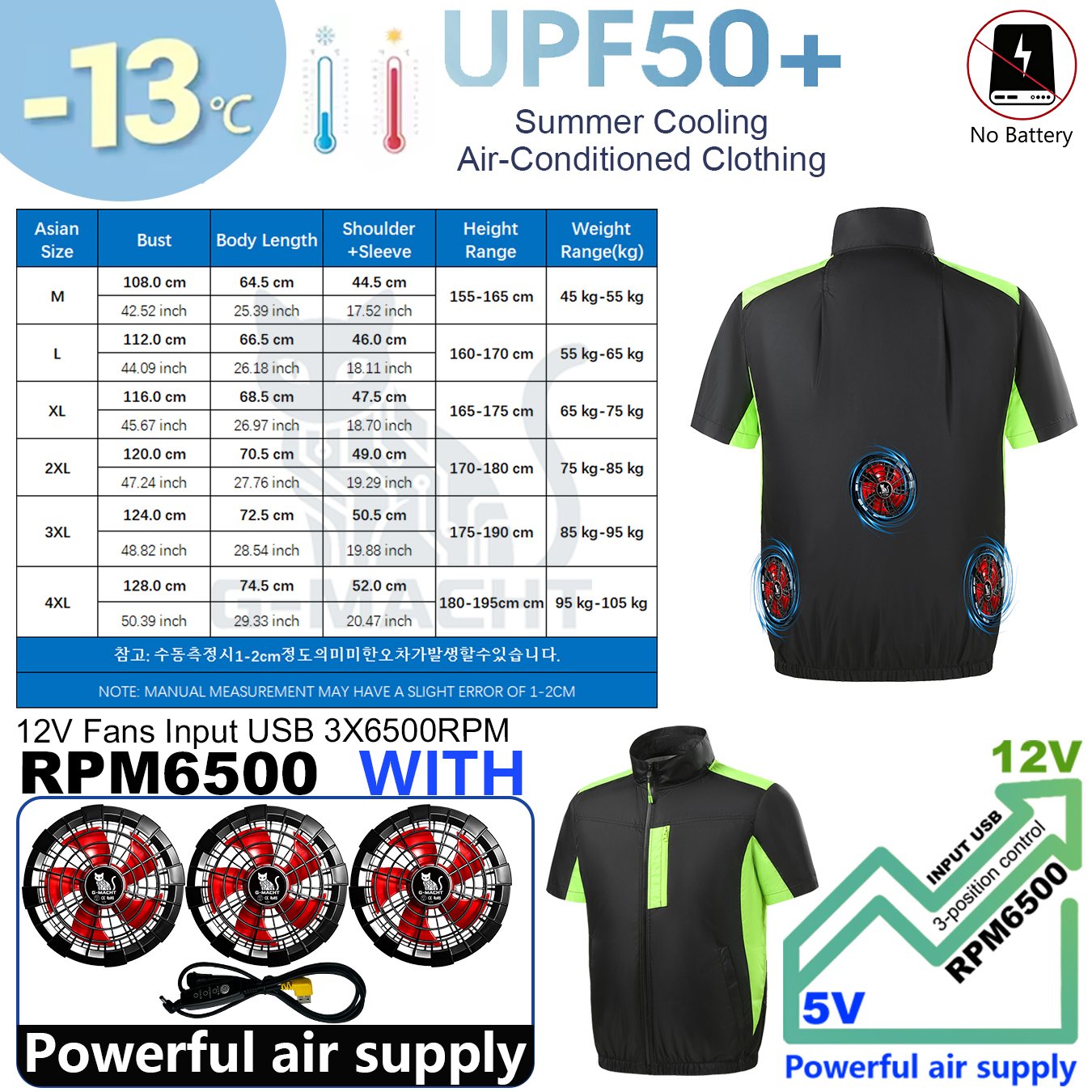Summer 4 Fans Air Conditioning - огляд і ціна Outdoor Sport Windbreaker