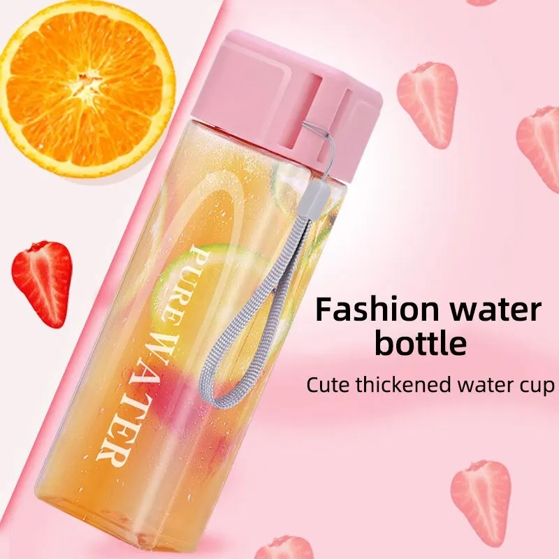 450ml,1 Pcs Clear Square Drink - огляд і ціна Outdoor Sport Glass Water Bottle