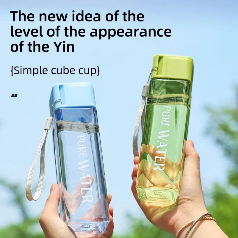 450ml,1pcs Clear Square Drinki - огляд і ціна Outdoor Sport Glass Water Bottle