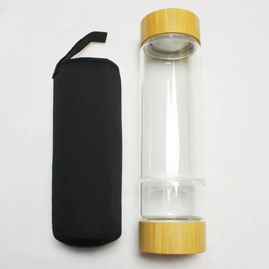 Large Diameter Crystal Natural - огляд і ціна Outdoor Sport Glass Water Bottle