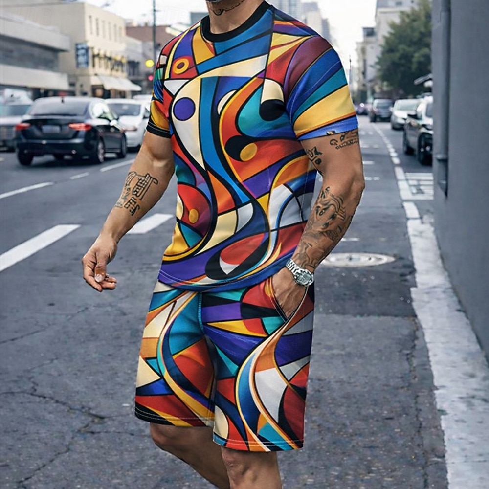 Men's 2pcs Tees Sets Summer To - огляд і ціна Outdoor Sport Is