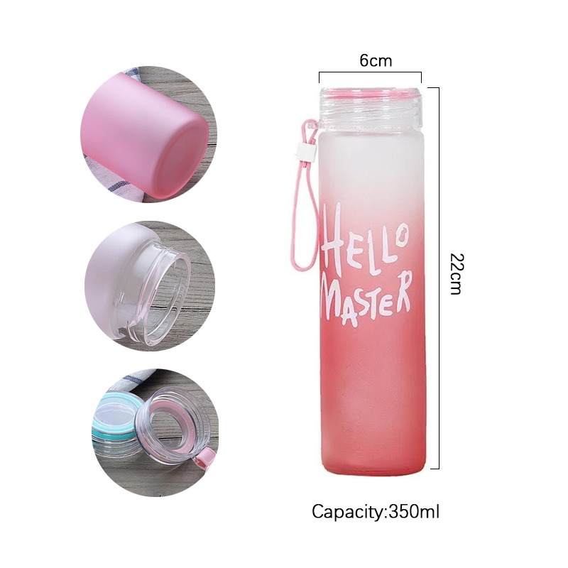 350ml Sport  Silicone Letter T - огляд і ціна Outdoor Sport Glass Water Bottle