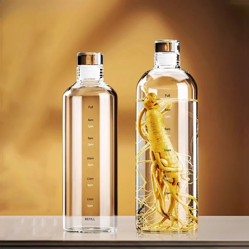 500/750/1000ml Glass Sport Wat - огляд і ціна Outdoor Sport Glass Water Bottle